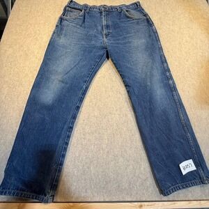 Key Industries Mens Straight Leg Denim Jeans Medium Wash Blue Workwear 27 Inseam